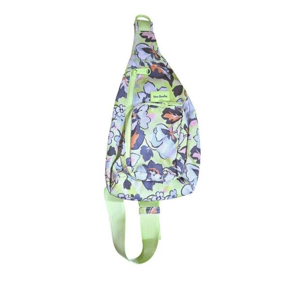 Vera Bradley Floral Sling Backpack Crossbody Bag "Lighten up" flower power - Picture 2 of 5